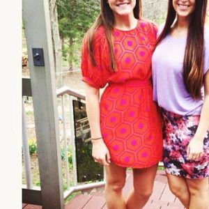 Adorable purple and orange vintage colored dress